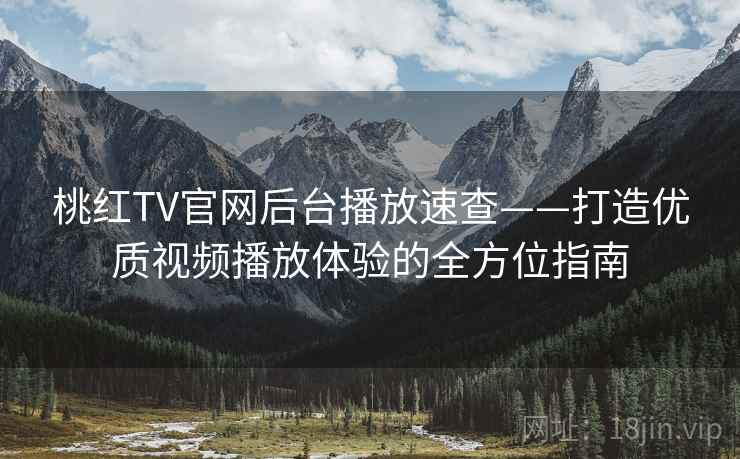 桃红TV官网后台播放速查——打造优质视频播放体验的全方位指南