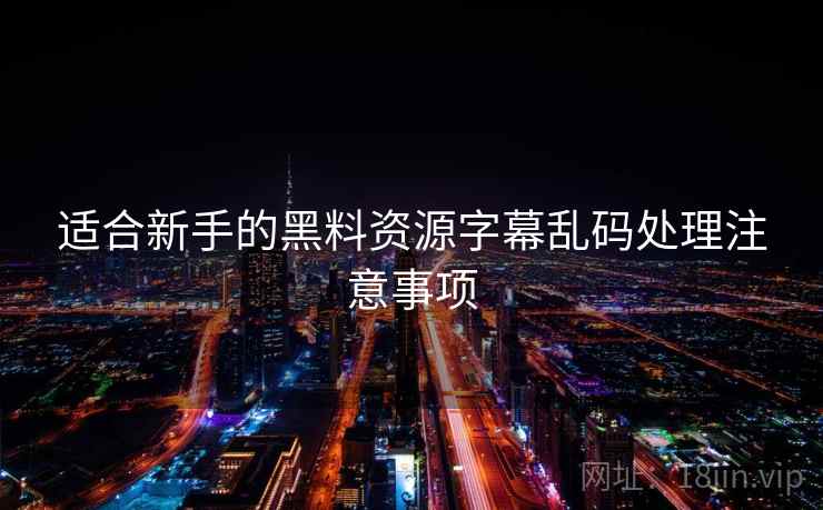 适合新手的黑料资源字幕乱码处理注意事项