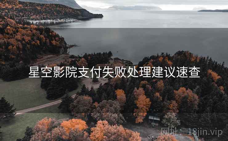 星空影院支付失败处理建议速查