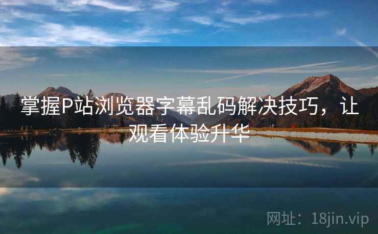 掌握P站浏览器字幕乱码解决技巧，让观看体验升华