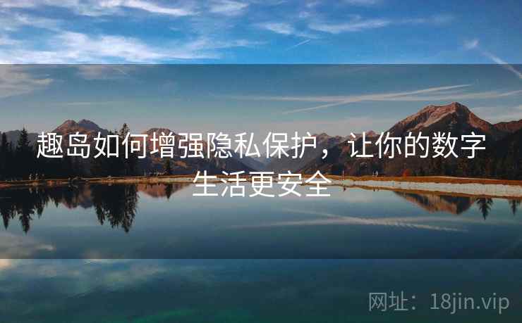 趣岛如何增强隐私保护，让你的数字生活更安全