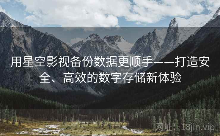 用星空影视备份数据更顺手——打造安全、高效的数字存储新体验