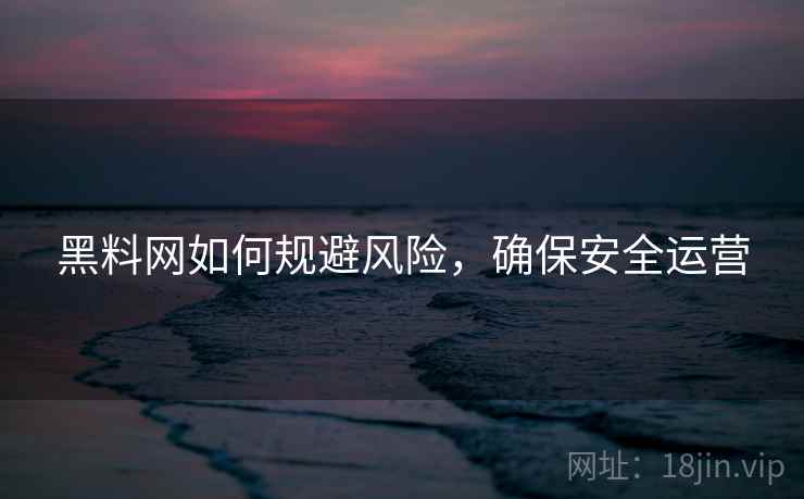 黑料网如何规避风险，确保安全运营