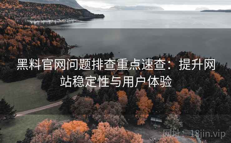 黑料官网问题排查重点速查：提升网站稳定性与用户体验